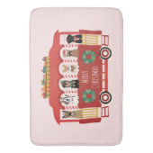 Frohe Weihnachts-Hunde Urlaub Trolly Badematte (Vorderseite Vertikal)