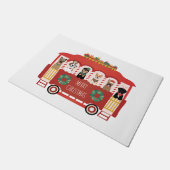 Frohe Weihnachts-Hunde Urlaub Trolly Fußmatte (Schrägansicht)