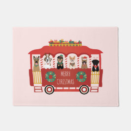 Frohe Weihnachts-Hunde Urlaub Trolly Fußmatte