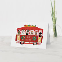 Frohe Weihnachts-Hunde Urlaub Trolly