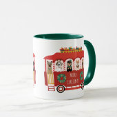 Frohe Weihnachts-Hunde Urlaub Trolly Tasse (VorderseiteRechts)