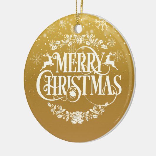 Frohe Weihnachts Husband Definition Gold Snowflake Keramik Ornament (Links)