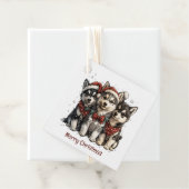 Frohe Weihnachts-Husky-Hunde Geschenkanhänger (Beispiel)