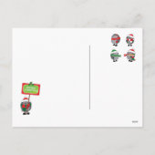 Frohe Weihnachts-Igel Feiertagspostkarte (Rückseite)