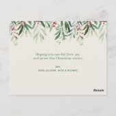 Frohe Weihnachts-Imitate-Folienschrift Postkarte (Rückseite)