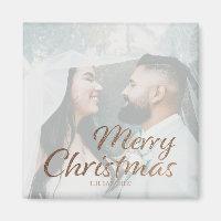 Frohe Weihnachts-Imitate Gold Custom Foto & Name
