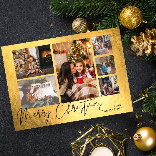 Frohe Weihnachts-Imitate Gold Foil Multi Foto