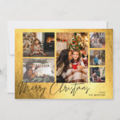 Frohe Weihnachts-Imitate Gold Foil Multi Foto (Vorderseite)