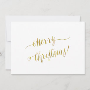 Frohe Weihnachts-Imitate Gold Foil Script Letting Feiertagskarte