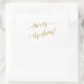 Frohe Weihnachts-Imitate Gold Foil Script Letting Rechteckiger Aufkleber (Tasche)
