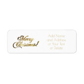 Frohe Weihnachts-Imitate Gold Foil Typografy Chic (Vorne)