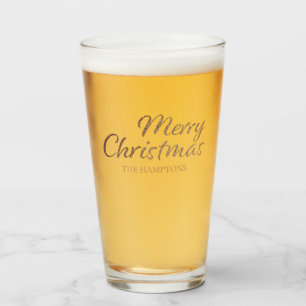 Frohe Weihnachts-Imitate Gold Glitzer Custom Glas