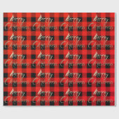 Frohe Weihnachts-Imitate Gold Glitzer Script Buffa Geschenkpapier (Flach)