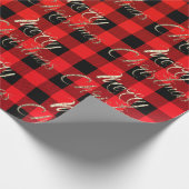 Frohe Weihnachts-Imitate Gold Glitzer Script Buffa Geschenkpapier (Ecke)