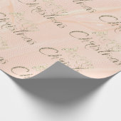 Frohe Weihnachts-Imitate Gold Glitzer Script Silk Geschenkpapier (Ecke)