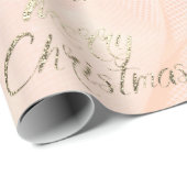 Frohe Weihnachts-Imitate Gold Glitzer Script Silk Geschenkpapier (Rolleneckpunkt)