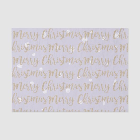 Frohe Weihnachts-Imitate Gold Script Typografie Li Seidenpapier (Vorderseite)