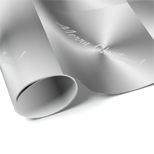 Frohe Weihnachts-Imitate Metallic Gray-Geschenk Wr Geschenkpapier (Rolleneckpunkt)