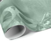 Frohe Weihnachts-Imitate Silver Foil Script Green Geschenkpapier (Rolleneckpunkt)