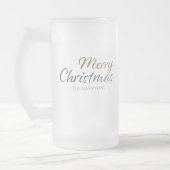 Frohe Weihnachts-Imitate Silver & Gold Glitzer Cus Mattglas Bierglas (Links)