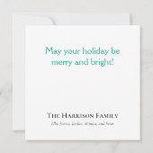 Frohe Weihnachts individualisierbare Flachurlaubsk (Rückseite)