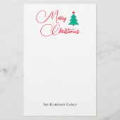 Frohe Weihnachts individualisierbare Stationery Briefpapier (Vorderseite)