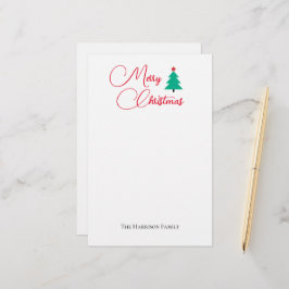 Frohe Weihnachts individualisierbare Stationery Briefpapier