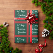 Frohe Weihnachts-Individuelle Name Klassisch Rot u