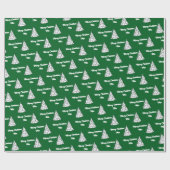 Frohe Weihnachts-Individuelle Name Niedlich Person Geschenkpapier (Flach)