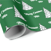 Frohe Weihnachts-Individuelle Name Niedlich Person Geschenkpapier (Rolleneckpunkt)