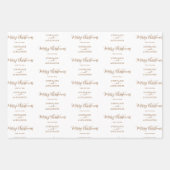 Frohe Weihnachts-Individuelle Name Red White Green Geschenkpapier Set (Vorderseite 3)