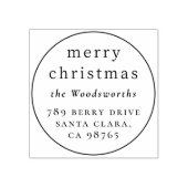 Frohe Weihnachts-Individuelle Name und Rücksendead Gummistempel (Prägung)