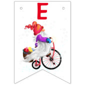 Frohe Weihnachts-Jagdfahnen mit Gnome mit Geschenk Wimpelkette (Dritte Fahne)