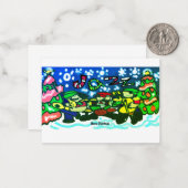 Frohe Weihnachts-Jazz-Tasse Einladung Magnet (Vorderseite/Rückseite Beispiel)