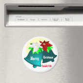 Frohe Weihnachts Jingle Bell Customize It Magnet (In Situ (Geschirrspüler))