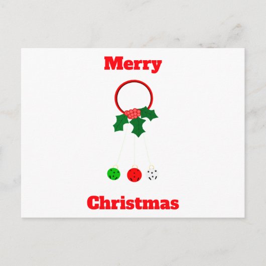 Frohe Weihnachts Jingle Bells Postcard Postkarte (Vorderseite)