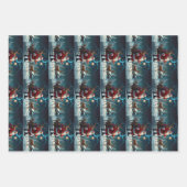 Frohe Weihnachts Jolly festliche Wrapping Paper Geschenkpapier Set (Vorderseite)