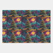 Frohe Weihnachts Jolly festliche Wrapping Paper Geschenkpapier Set (Vorderseite 2)