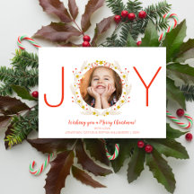Frohe Weihnachts Joy Holiday Foto Wreath