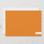 Frohe Weihnachts Joy Orange Foto Card Einladung (Rückseite)