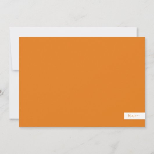 Frohe Weihnachts Joy Orange Foto Card Einladung (Rückseite)