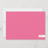 Frohe Weihnachts Joy Pink Fotokarte Einladung (Rückseite)