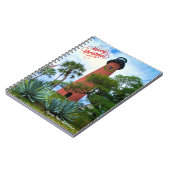 Frohe Weihnachts Jupiter Inlet Lighthouse Florida Notizblock (Linke Seite)