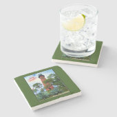 Frohe Weihnachts Jupiter Inlet Lighthouse Florida Steinuntersetzer (Seitenansicht)