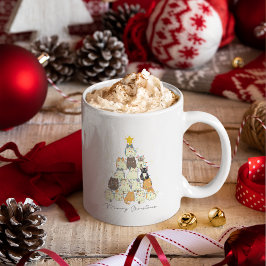 Frohe Weihnachts-Kaffee-Tasse Personalisierte Gesc Kaffeetasse