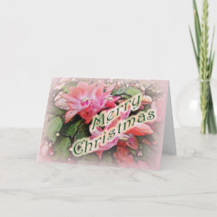 Frohe Weihnachts-Kaktus-Blume Feiertagskarte