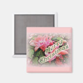 Frohe Weihnachts-Kaktus-Blume Magnet (Vorderseite/Rückseite)