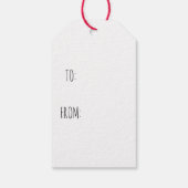 Frohe Weihnachts-Kalligrafie-Geschenketags Geschenkanhänger (Rückseite)