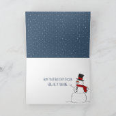 Frohe Weihnachts-Kardinal auf Sternenkarte Karte (Innenseite)