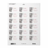 Frohe Weihnachts-Kardinal Birch Branches Adressaufkleber (Vorne)